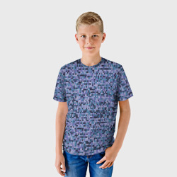 Детская футболка 3D Синий узор вязанного трикотажного полотна - фото 2
