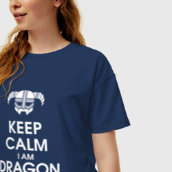 Женская футболка хлопок Oversize Драконорожденный  - фото 2