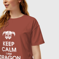 Женская футболка хлопок Oversize Драконорожденный  - фото 2