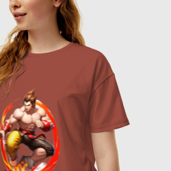Женская футболка хлопок Oversize Логотип к игре Tekken - фото 2