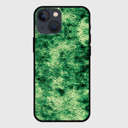 Чехол для iPhone 13 mini Шкура рептилии ярко зелёного цвета