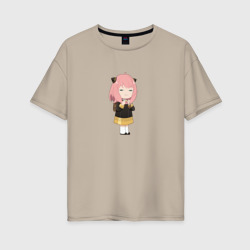 Анечка чиби – Женская футболка хлопок Oversize с принтом купить со скидкой в -16%