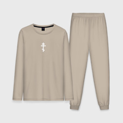 Мужская пижама с лонгсливом хлопок Православный крест
