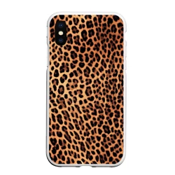 Чехол для iPhone XS Max матовый Цвет дикого леопарда 