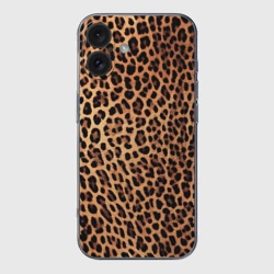 Чехол для iPhone 16 силиконовый с защитой камеры Цвет дикого леопарда
