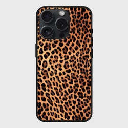 Чехол силиконовый для Apple iPhone 15 Pro Мax матовый Цвет дикого леопарда 