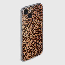 Чехол для iPhone 15 силиконовый с защитой камеры Цвет дикого леопарда - фото 2