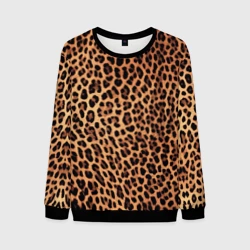 Мужской свитшот 3D Цвет дикого леопарда 