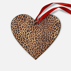 Деревянная игрушка Сердце Цвет дикого леопарда 