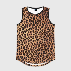 Мужская спортивная майка 3D Цвет дикого леопарда 