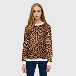 Женский свитшот 3D Цвет дикого леопарда  - фото 2