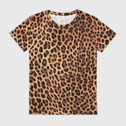 Женская футболка 3D Цвет дикого леопарда 