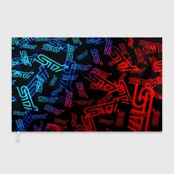 Флаг 3D Subaru neon logo steel sport