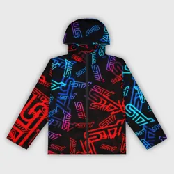 Женская ветровка 3D Subaru neon logo steel sport
