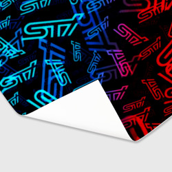 Бумага для упаковки 3D Subaru neon logo steel sport - фото 2