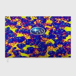 Флаг 3D Subaru yellow sportlogo