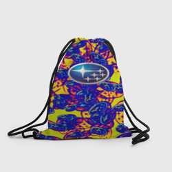 Рюкзак-мешок 3D Subaru yellow sportlogo