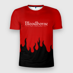 Мужская футболка 3D Slim Bloodborne souls game flame