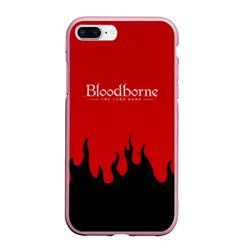 Чехол для iPhone 7Plus/8 Plus матовый Bloodborne souls game flame, цвет розовый