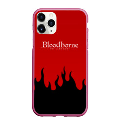 Чехол для iPhone 11 Pro Max матовый Bloodborne souls game flame