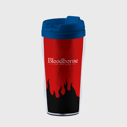 Термокружка-непроливайка Bloodborne souls game flame, цвет синий