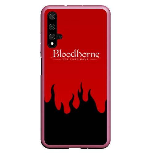 Чехол для Honor 20 Bloodborne souls game flame, цвет малиновый