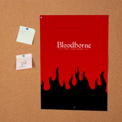 Постер Bloodborne souls game flame - фото 2