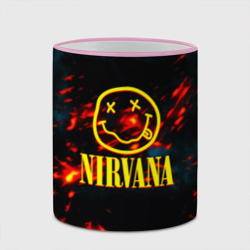 Кружка с полной запечаткой Nirvana rock огненное лого лава - фото 2