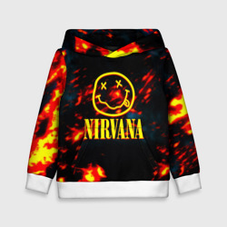 Детская толстовка 3D Nirvana rock огненное лого лава