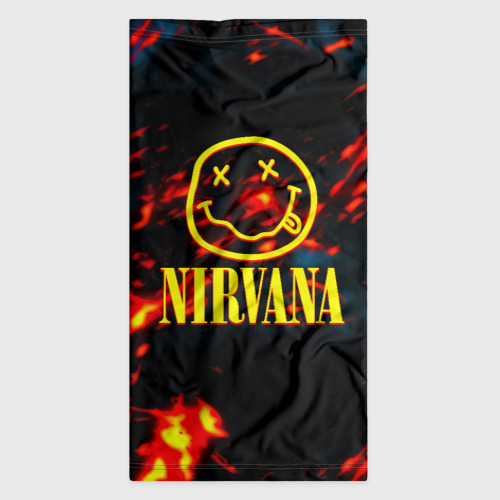 Бандана-труба 3D Nirvana rock огненное лого лава, цвет 3D печать - фото 7