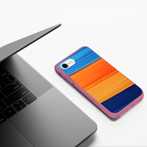 Чехол для iPhone 7/8 матовый с принтом Разноцветный полосатик, фото #5