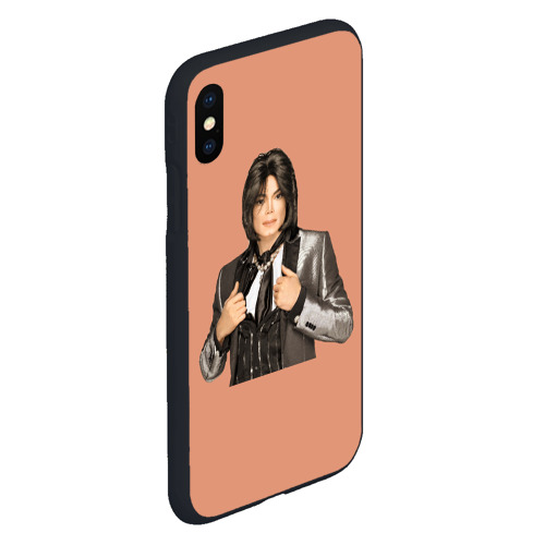 Чехол для iPhone XS Max матовый Michael Jackson MJ, цвет черный - фото 3