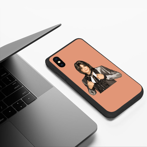 Чехол для iPhone XS Max матовый Michael Jackson MJ, цвет черный - фото 5