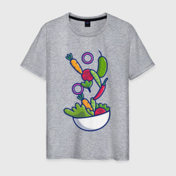Салат из овощей – Мужская футболка хлопок с принтом купить со скидкой в -20%