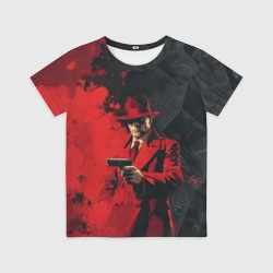 Детская футболка 3D Стрелок в красном пальто 