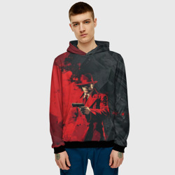 Мужская толстовка 3D Стрелок в красном пальто  - фото 2