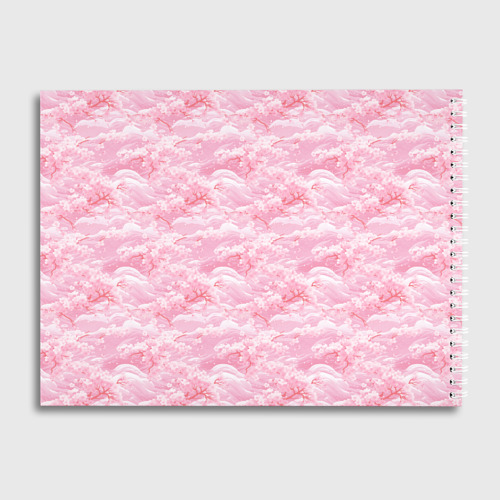 Альбом для рисования Розовый дракон с цветами сакуры - фото 2