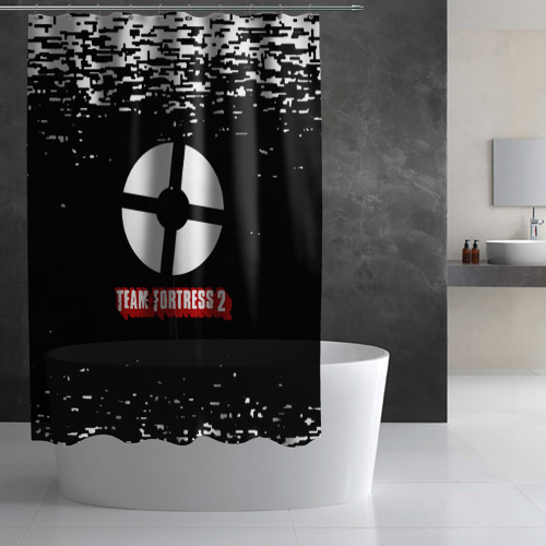 Штора 3D для ванной Team Fortress 2 белые краски - фото 2