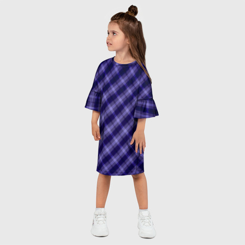 Детское платье 3D с принтом Клетчатая одежда из ссср текстура, фото на моделе #1