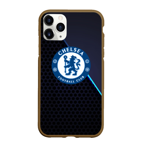 Чехол для iPhone 11 Pro Max матовый Chelsea carbon sport, цвет коричневый