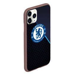 Чехол для iPhone 11 Pro Max матовый Chelsea carbon sport - фото 2