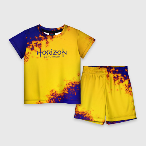 Детский костюм с шортами 3D Horizon zero dawn alloy grunge metal, цвет 3D печать