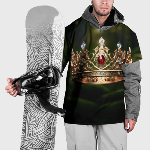 Накидка на куртку 3D Королевская корона узорная, цвет 3D печать