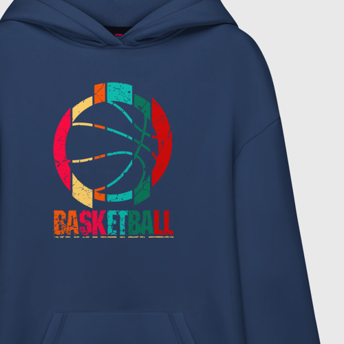 Худи SuperOversize хлопок Dreams basketball, цвет темно-синий - фото 3