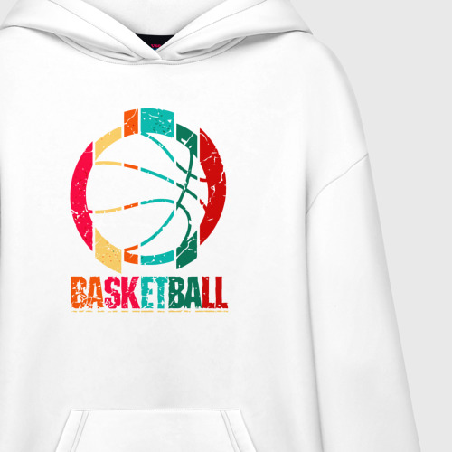 Худи SuperOversize хлопок Dreams basketball, цвет белый - фото 3