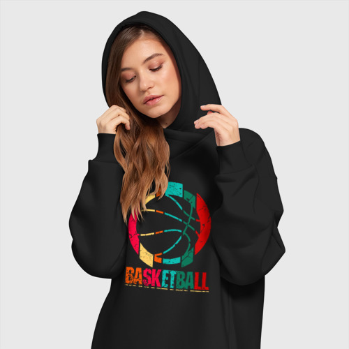 Платье-худи хлопок Dreams basketball, цвет черный - фото 3