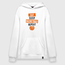 Худи SuperOversize хлопок Eat sleep basketball