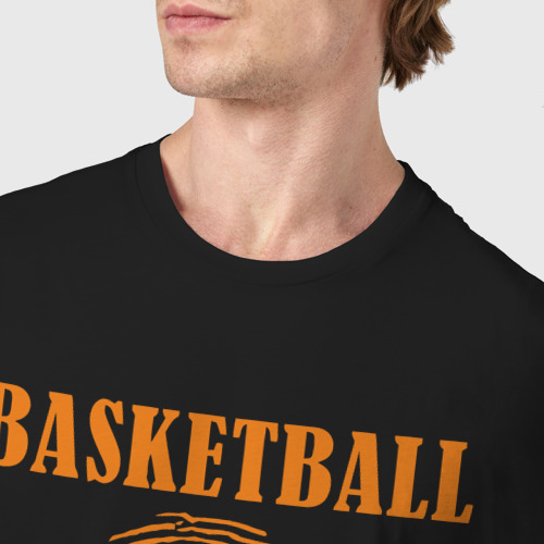 Мужская футболка хлопок Баскетбольный судья, цвет черный - фото 6