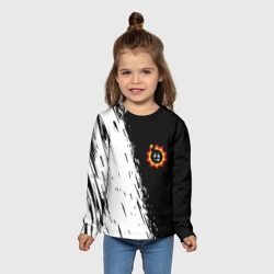 Детский лонгслив 3D Крутой Сэм краски текстура шутер - фото 2