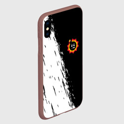Чехол для iPhone XS Max матовый Крутой Сэм краски текстура шутер - фото 2
